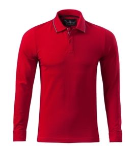 Malfini Premium 258 - Contrast Stripe LS Polo Shirt Gents formula red