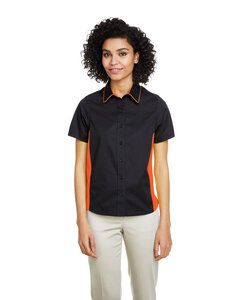 Harriton M586W - Ladies Flash IL Colorblock Short Sleeve Shirt