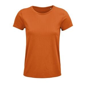 SOL'S 03581 - Crusader Women Tee Shirt Femme Jersey Col Rond Ajusté Orange