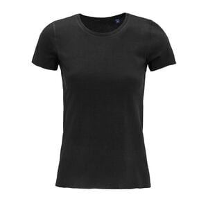 NEOBLU 03571 - Leonard Women Damski T Shirt Z Krótkimi Rękawami Głęboka czerń