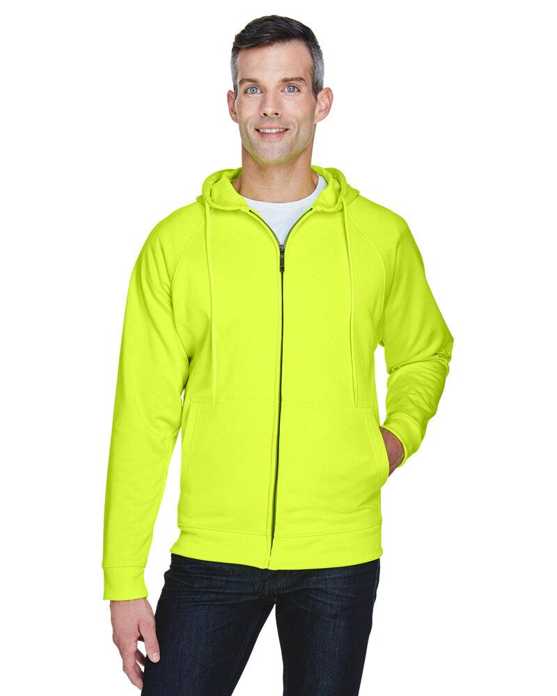 UltraClub 8463 - Adult Rugged Wear Thermal-Lined Full-Zip Fleece Hooded Sweatshirt