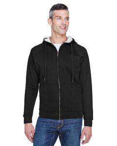 UltraClub 8463 - Adult Rugged Wear Thermal-Lined Full-Zip Fleece Hooded Sweatshirt