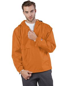 Champion CO200 - Adult Packable Anorak 1/4 Zip Jacket Orange