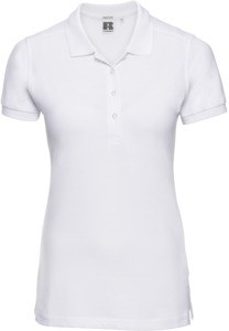 Russell R566F - Stretch Polo Ladies White