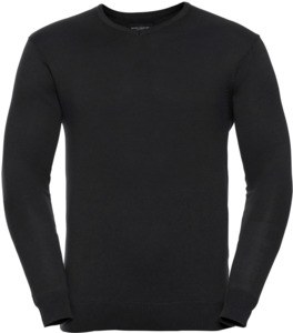 Russell R710M - Knitted V-Neck Pullover Mens Black
