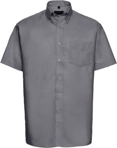 Russell Collection R933M - Mens Oxford Shirt Short Sleeve 135gm Silver