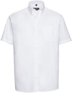 Russell Collection R933M - Mens Oxford Shirt Short Sleeve 135gm White