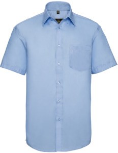 Russell Collection R957M - Ultimate Non Iron Short Sleeve Shirt Mens Bright Sky