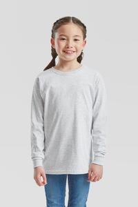 Fruit Of The Loom F61007 - Valueweight T-Shirt Long Sleeve Kids Heather Grey