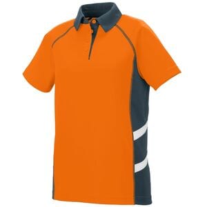 Augusta Sportswear 5027 - Ladies Oblique Polo Power Orange/ Slate/ White