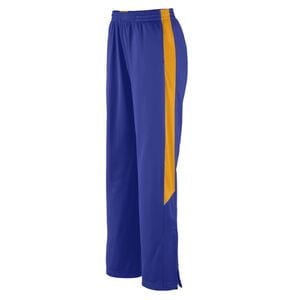 Augusta Sportswear 7752 - Ladies' Brushed Tricot Medalist Pants Purple/Gold