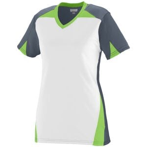 Augusta Sportswear 1366 - Girls Matrix Jersey Graphite/ White/ Lime