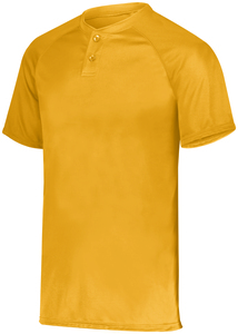 Augusta Sportswear 1565 - Attain Wicking Two Button Baseball Jersey Gold
