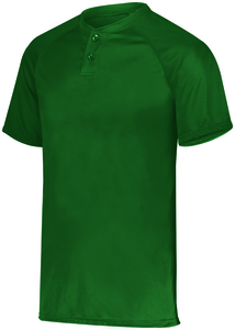 Augusta Sportswear 1565 - Attain Wicking Two Button Baseball Jersey Dark Green