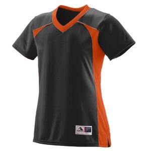 Augusta Sportswear 262 - Ladies Victor Replica Jersey Black/Orange