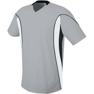 HighFive 322740 - Helix Soccer Jersey Silver Grey/ White/ Black