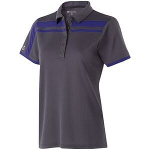 Holloway 222387 - Ladies Charge Polo Carbon/Purple