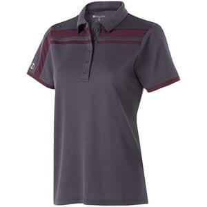 Holloway 222387 - Ladies Charge Polo Carbon/Maroon
