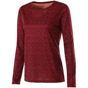 Holloway 229365 - Ladies Space Dye Shirt Long Sleeve Rojo
