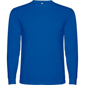 Roly CA1204 - POINTER  Long-sleeve t-shirt in tubular fabric with 4-layer crew neck and 1x1 ribbed cuffs Royal Blue