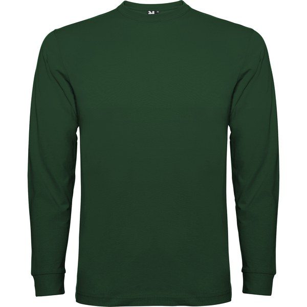 Roly CA1204 - POINTER  Long-sleeve t-shirt in tubular fabric with 4-layer crew neck and 1x1 ribbed cuffs