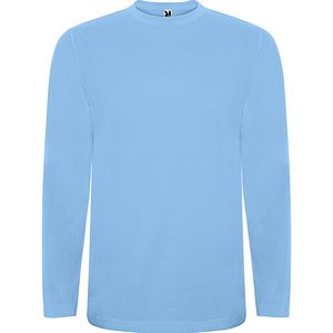 Roly CA1217 - EXTREME Long-sleeve t-shirt in tubular fabric and 4-layer crew neck Sky Blue