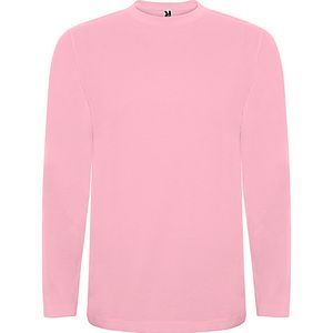 Roly CA1217 - EXTREME Long-sleeve t-shirt in tubular fabric and 4-layer crew neck Light Pink