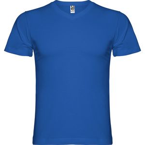 Roly CA6503 - SAMOYEDO Tubular short-sleeve t-shirt with 2-layer v-neck Royal Blue