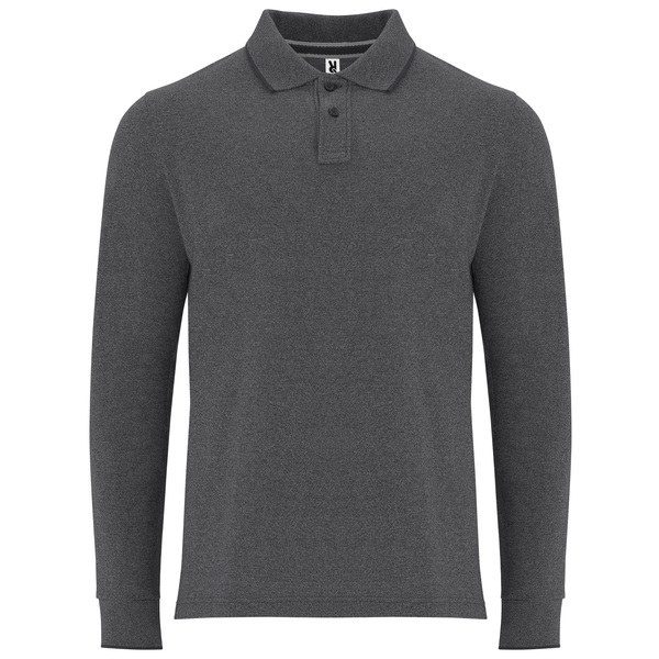 Roly PO0411 - DYLAN Heather long-sleeve polo shirt