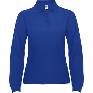 Roly PO6636 - ESTRELLA WOMAN L/S Long-sleeve polo shirt with ribbed collar and cuffs Royal Blue