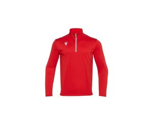 MACRON MA5418 - Breathable zip-neck T-shirt Red