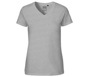 Neutral O81005 - T-shirt met V-hals voor dames Sportgrijs