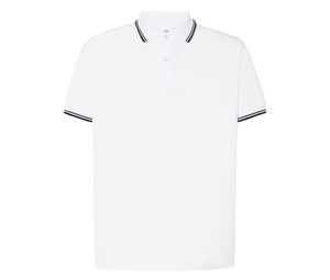 JHK JK205 - Contrasting men's polo shirt White / Black