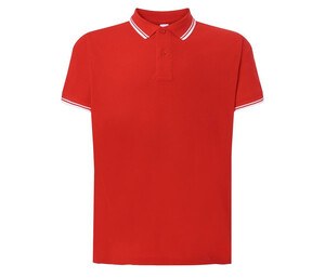 JHK JK205 - Contrasting men's polo shirt Red / White