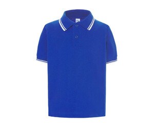 JHK JK205K - Kontrastierendes Kinderpoloshirt Royal Blue / White