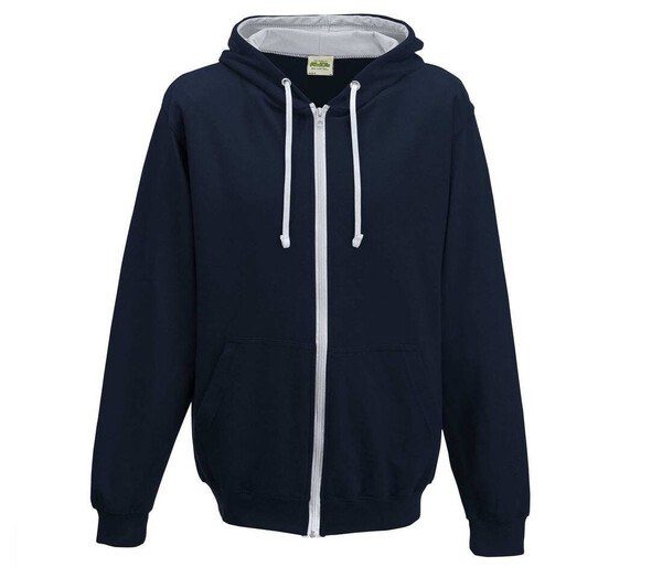 AWDIS JH053 - Contrast zipped hoodie