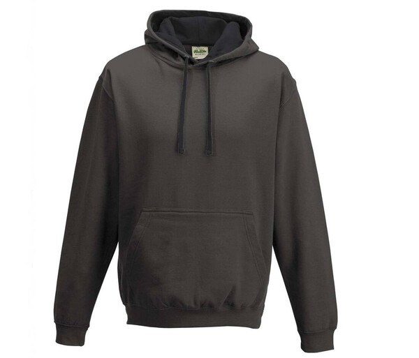 AWDIS JH003 - Urban Contrast Hoodie with Warm Kangaroo Pockets