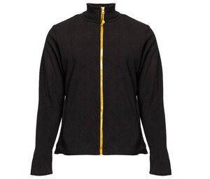 BLACK & MATCH BM701 - Women's zipped fleece jacket Black / Gold