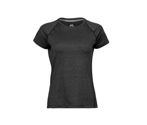 Tee Jays TJ7021 - Camiseta esportiva feminina Black Melange
