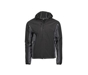 Tee Jays TJ9514 - Men's 3-Layer Hooded Softshell Jacket Black / Dark Grey