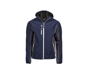 Tee Jays TJ9514 - Men's 3-Layer Hooded Softshell Jacket Navy/Dark Grey