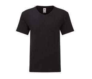 Fruit of the Loom SC154 - Men's v-neck t-shirt Black
