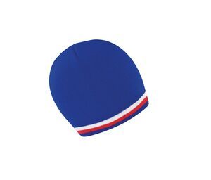 RESULT RC368 - NATIONAL BEANIE Blauw / Wit / Rood