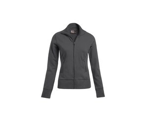 Promodoro PM5295 - Women's large zip sweatshirt steel gray