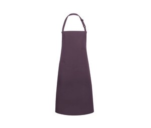 Karlowsky KYBLS5 - Basic bib apron with buckle and pocket Eggplant
