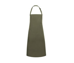 Karlowsky KYBLS5 - Basic bib apron with buckle and pocket Moss Green