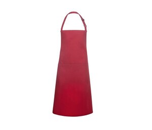 Karlowsky KYBLS5 - Basic bib apron with buckle and pocket Red