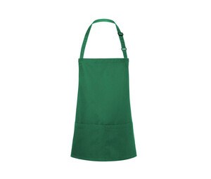Karlowsky KYBLS6 - Basic Short Bib Apron with Buckle and Pocket Forest Green