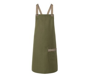 Karlowsky KYLS38 - Urban-Look Bib Apron With Cross Straps And Pocket Moss Green