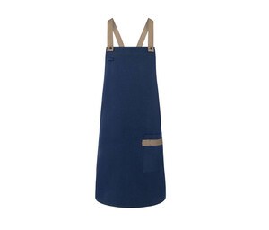 Karlowsky KYLS38 - Urban-Look Bib Apron With Cross Straps And Pocket Steel Blue
